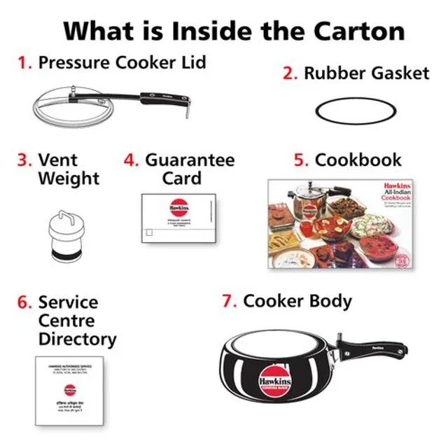 Hawkins Contura Hard Anodised Black Inner Lid Pressure Cooker - With Handle, CB35, 3.5 l-6.webp